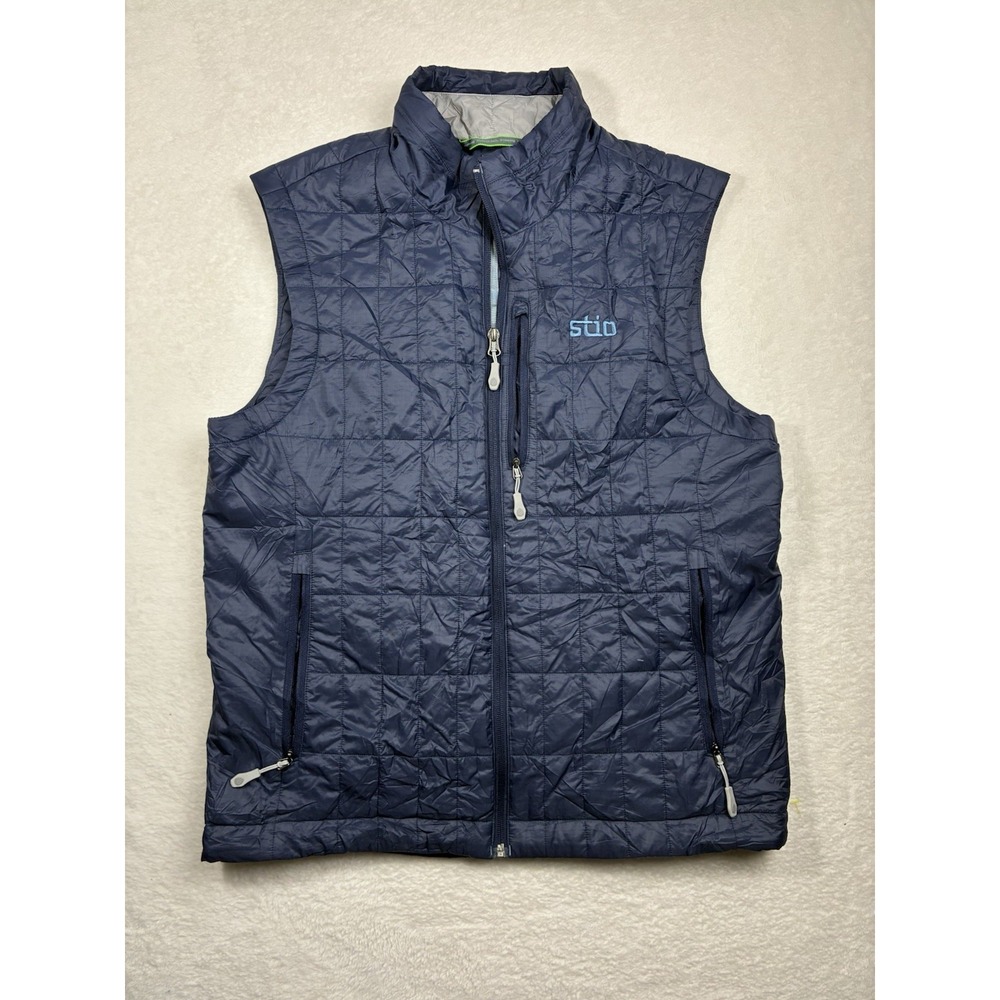 Stio Azura Insulated Vest Mens M Blue PrimaLoft Puffer Gilet CFO Summit